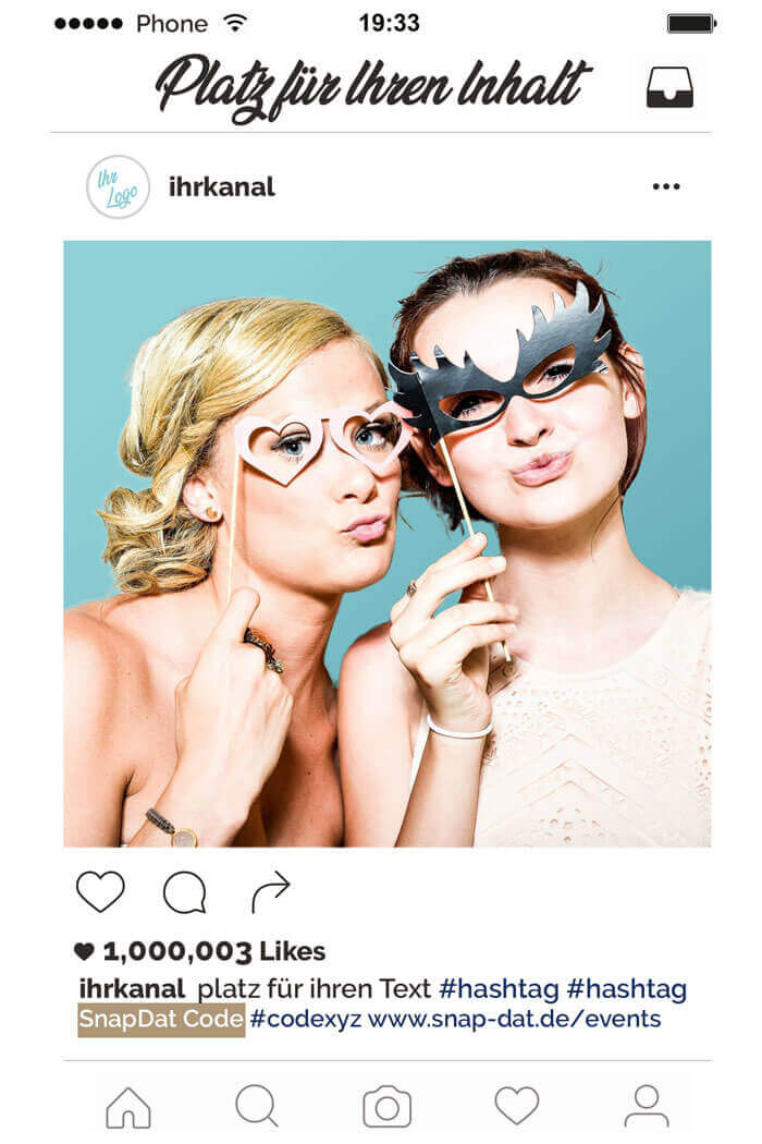 SnapDat Instagram Style Layout Firmenfeier Fotospiegel SnapDat Instagram Style Layout Firmenfeier Fotospiegel